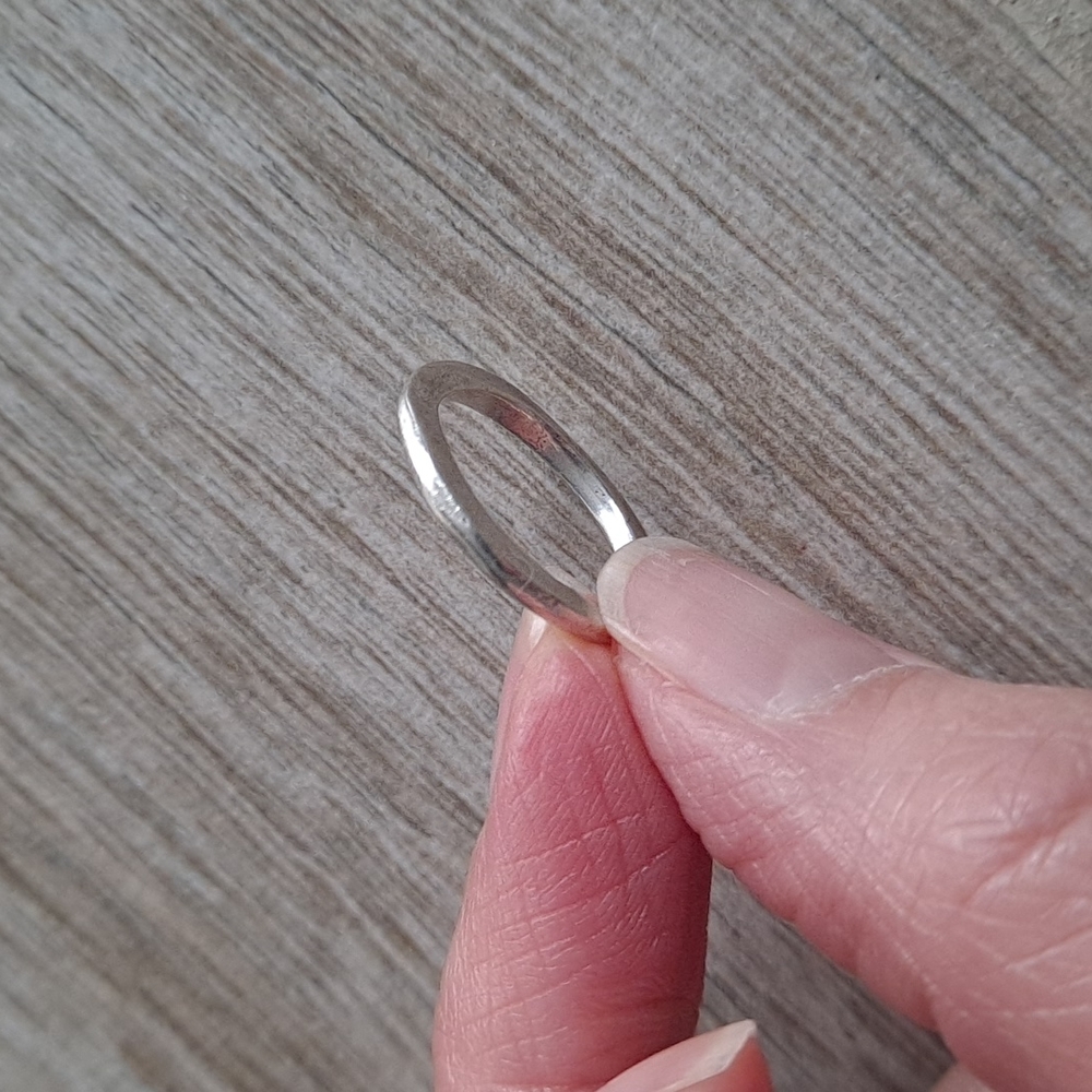 Sterling Silver Flat Edge Ring - image 7